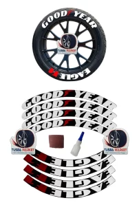 Good Year Eagle F1 Otomobil & Motosiklet 3d Lastik Yazısı Sticker Arma Şerit