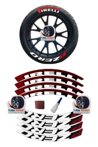Pirelli P Zero Otomobil & Motosiklet 3d Lastik Yazısı Sticker Arma Şerit