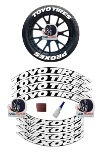 Toyo Tires Proxes Otomobil & Motosiklet 3d Lastik Yazısı Sticker Arma Şerit