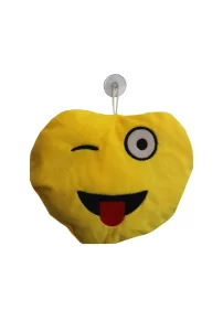 Torpido Pandizot üstü Araç Ön Arka Cam Aksesuar Süs / Dil Çıkaran Sevimli Sarı Araç Emoji Yastık