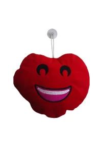 Torpido Pandizot üstü Araç Ön Arka Cam Oto Ayna Aksesuar Süs / Gülen Surat Kırmızı Araç Emoji Yastık
