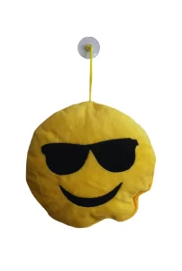 Torpido Pandizot üstü Araç Ön Arka Cam Oto Ayna Aksesuar Süs / Gözlüklü Gülen Surat Emoji Yastık
