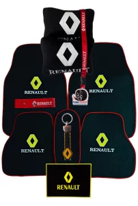 Renault Siyah Oto Halı Paspas & Boyun Yastığı & Aksesuar