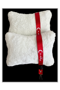 Peluş Ortopedik Araç Boyun Yastığı 2’Li / Ayna İpi