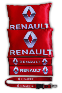 Renault Dijital Baskılı Boyun Yastığı | Kemer Pedi | 2’li Set
