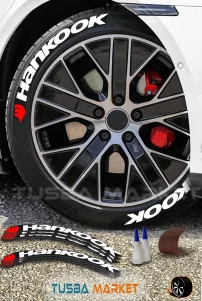 Hankook 3D Araç & Otomobil Jant Lastik Yazısı Sticker Arma Şerit
