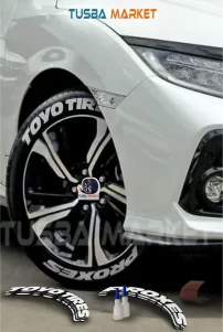 Toyo Tires Proxes 3D Araç & Otomobil Jant Lastik Yazısı Sticker Arma Şerit