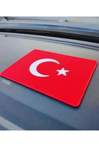Türk Bayrak’lı Araç içi Torpido Üstü Kaymaz Ped