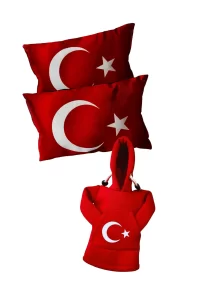 Türk Bayrak’lı Boyun Yastığı & Vites Polar Seti